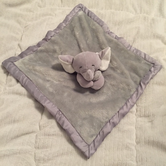 Carter’s Grey Elephant Plush Baby Security Blanket Lovey - Picture 2 of 4